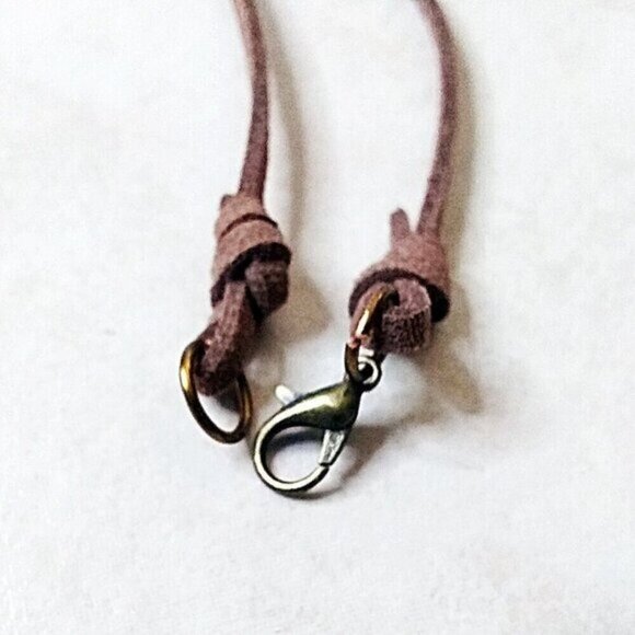 Gorgeous Wire Wrapped Sea Turtle Pendant + Vegan Suede Cord - Possibly Larimar! - Picture 8 of 10